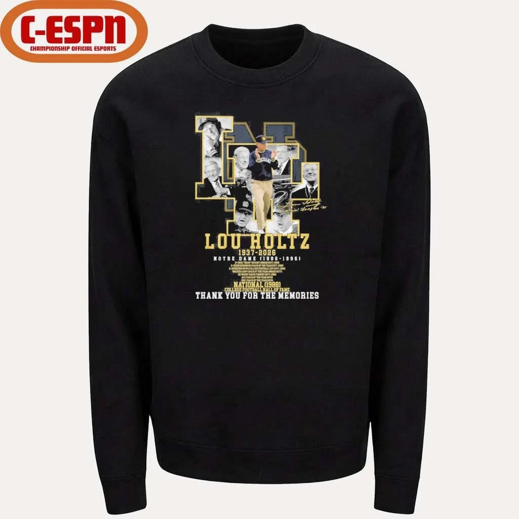 Official Lou Holtz 1937-2026 Notre Dame 1986-1996 Shirt