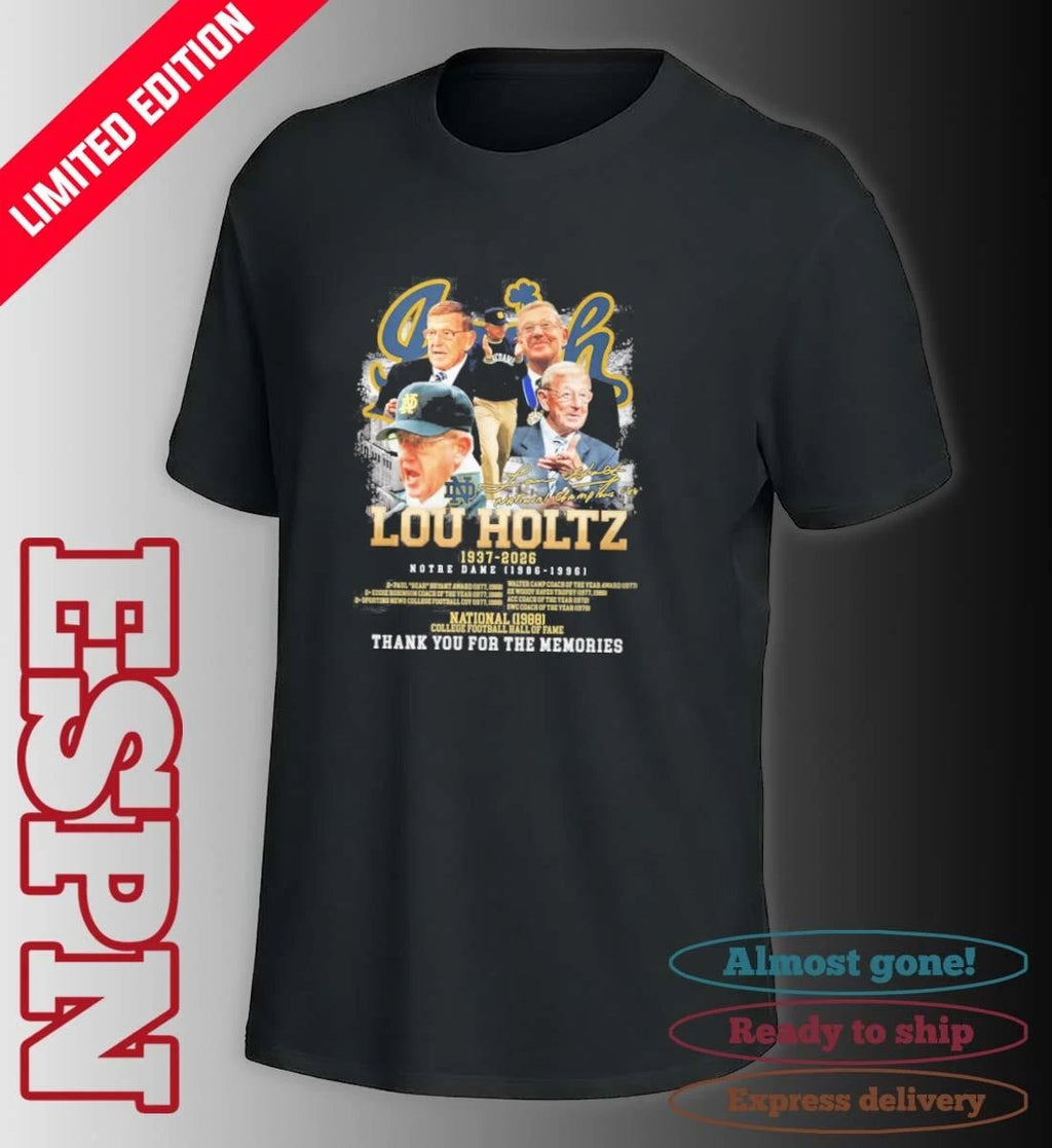 Official Lou Holtz 1937-2026 Notre Dame Legends Coach Shirt