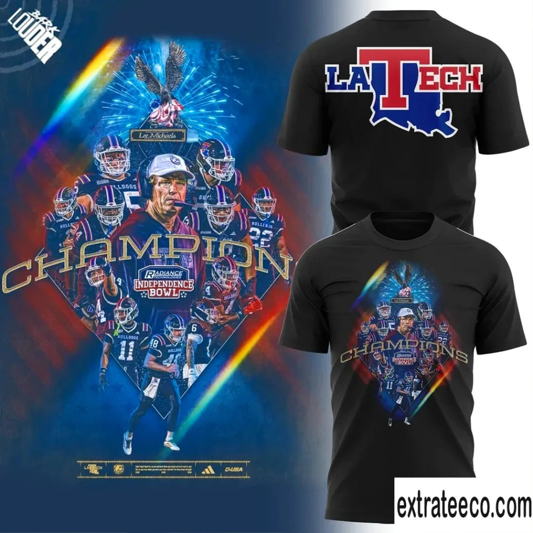 Official Louisiana Tech Bulldogs Independence Bowl Champions Logo Shirt