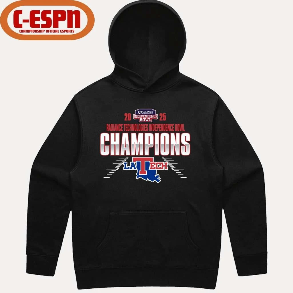 Official Louisiana Tech Bulldogs Radiance Technologies Independence Bowl Champions T-Shirt