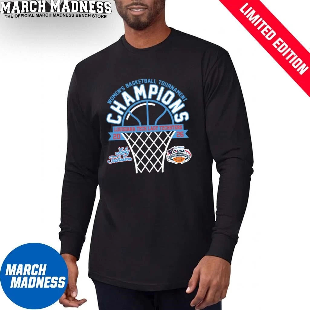 Official Louisiana Tech Lady Techsters 2026 C-USA Women’s Basketball Tournament Champions Shirt