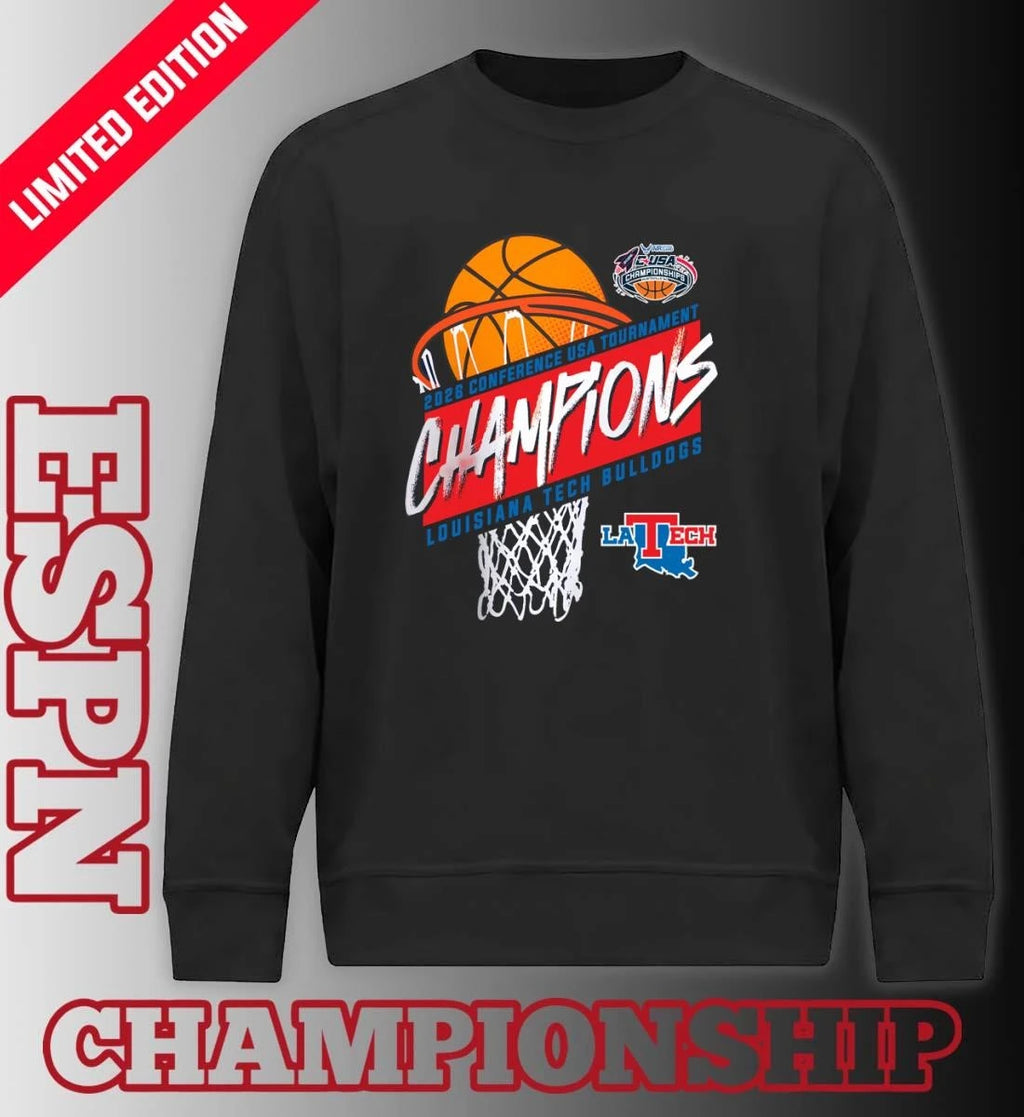 Official Louisiana Tech Men’s Basketball Conference USA Tournament Champions 2026 T-Shirt