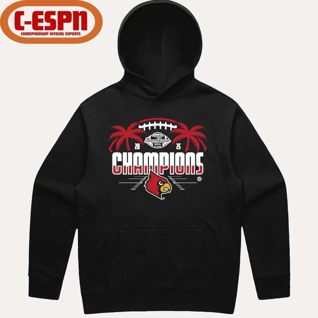 Official Louisville Cardinals 2025 Boca Raton Bowl Champions Shirt