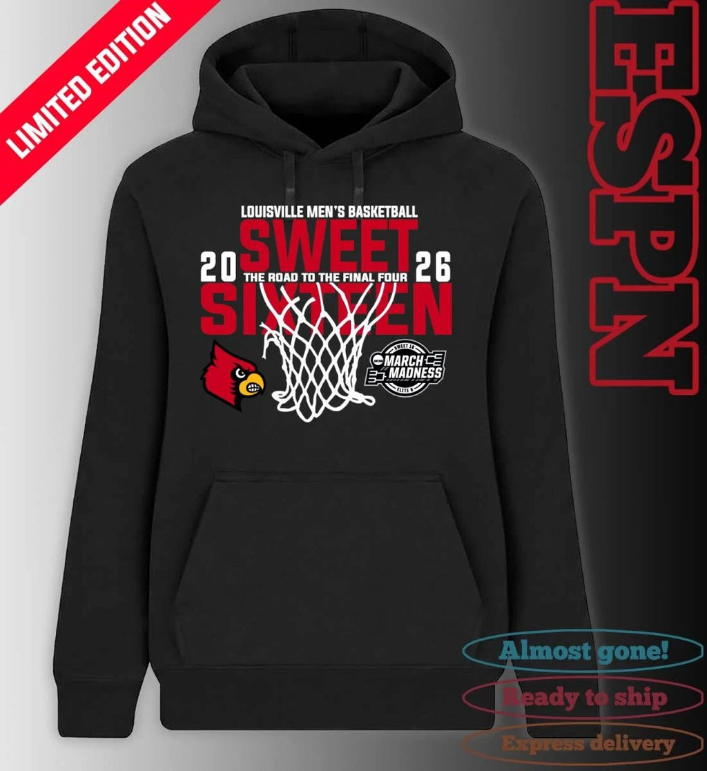 Official Louisville Men’s Basketball 2026 Sweet Sixteen The Road To The Final Four Shirt