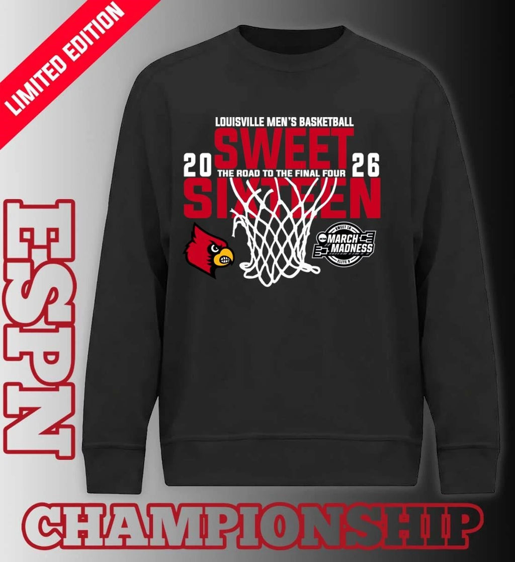 Official Louisville Men’s Basketball 2026 Sweet Sixteen The Road To The Final Four Shirt