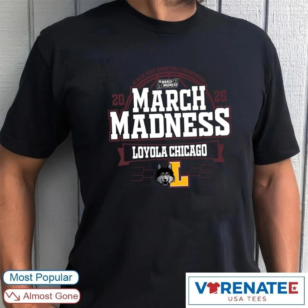 Official Loyola Chicago Ramblers 2026 NCAA DI Men’s Basketball Championship March Madness Bound T-Shirt