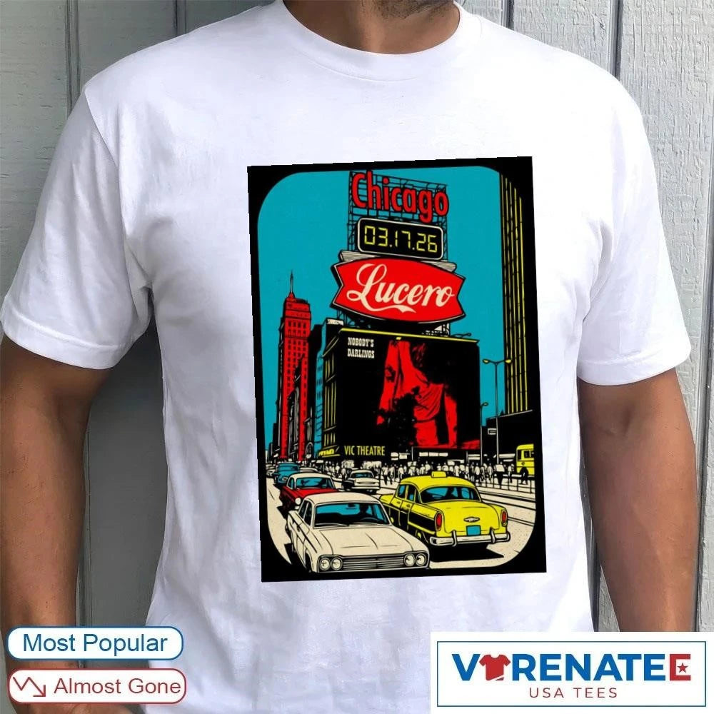 Official Lucero Tour VIC Theatre Chicago IL On March 17 2026 Poster T-Shirt