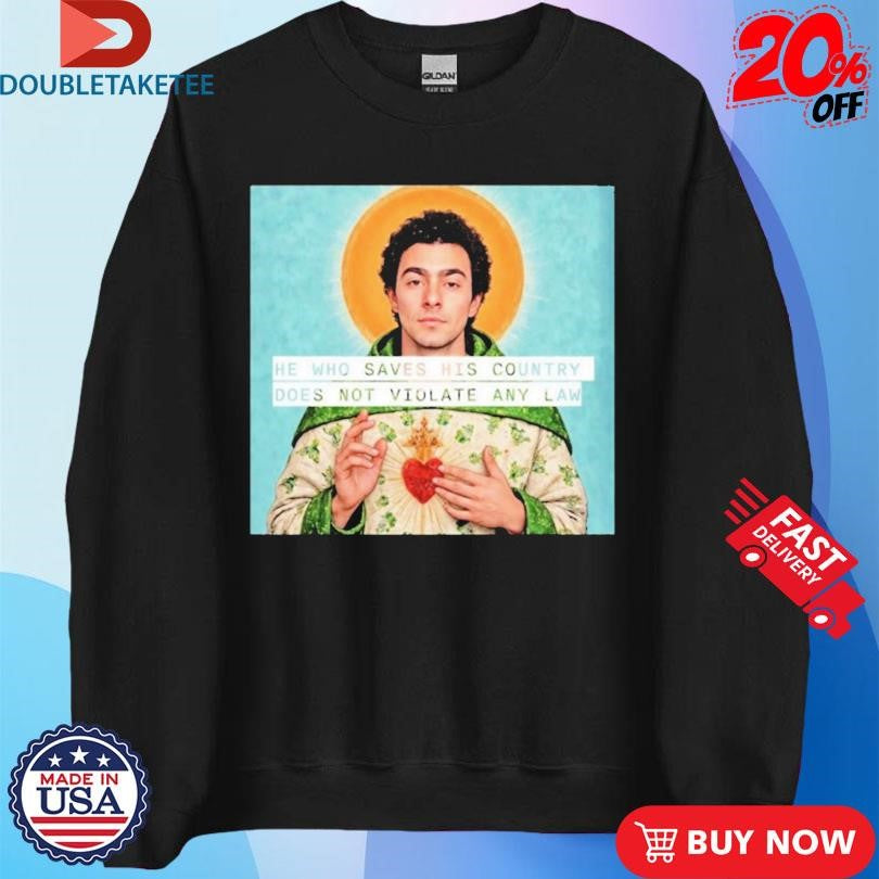 Official Luigi Mangione He Who Saves His Country Does Not Violate Any Law Saint Shirts