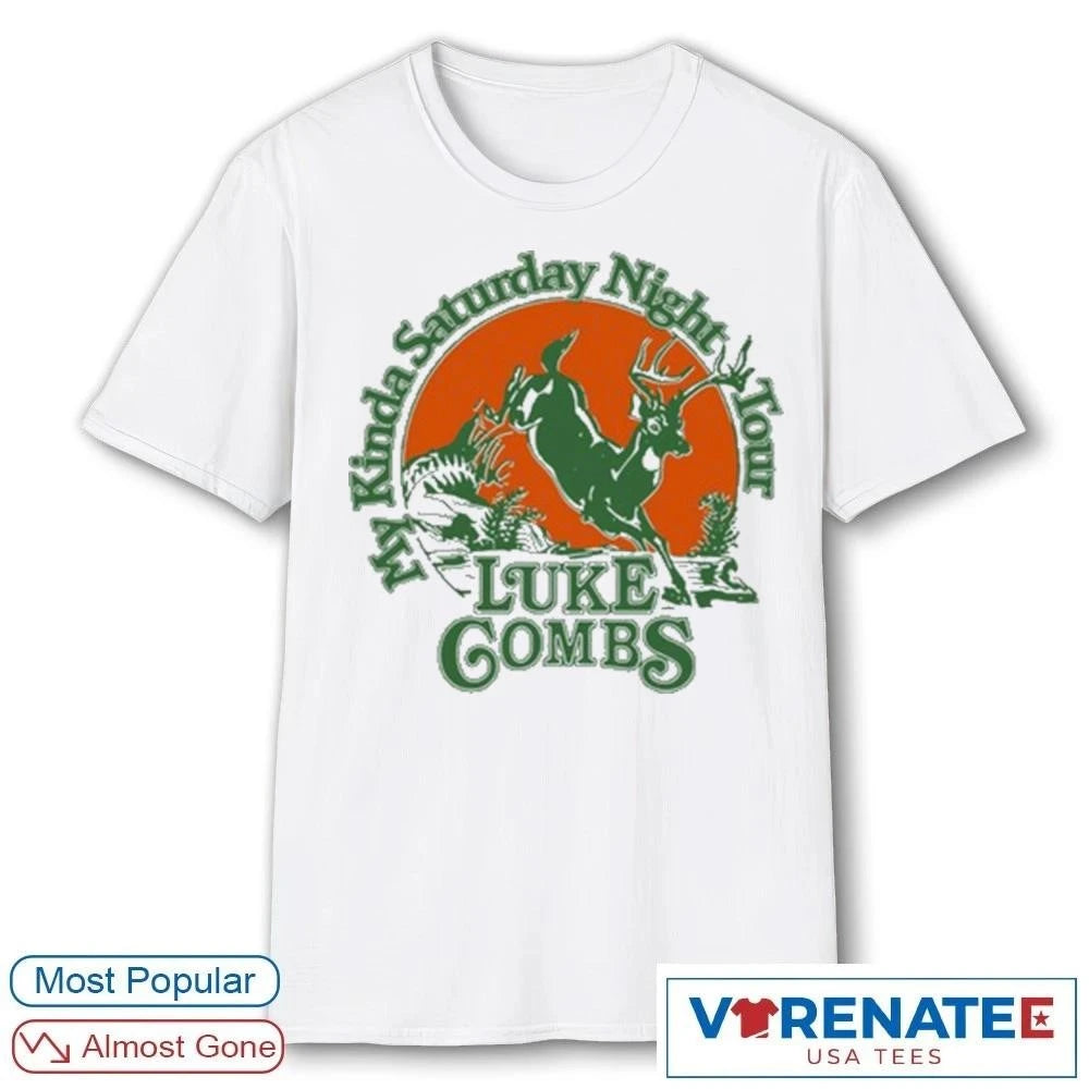 Official Luke Combs My Kinda Saturday Night Tour 2026 Country Music Live Concert Graphic T-Shirt