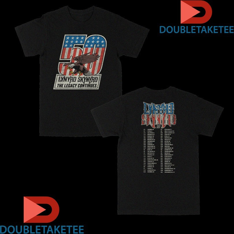 Official Lynyrd Skynyrd The Legacy Continues Flying Eagle Tour 2024 Dates Shirts
