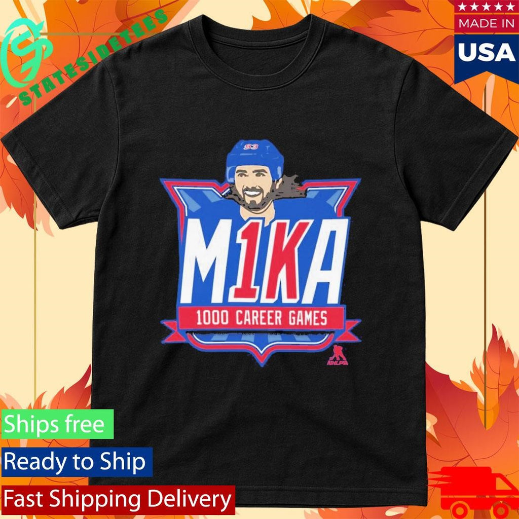 Official M1KA Mika Zibanejad 1000 Career Games Shirt