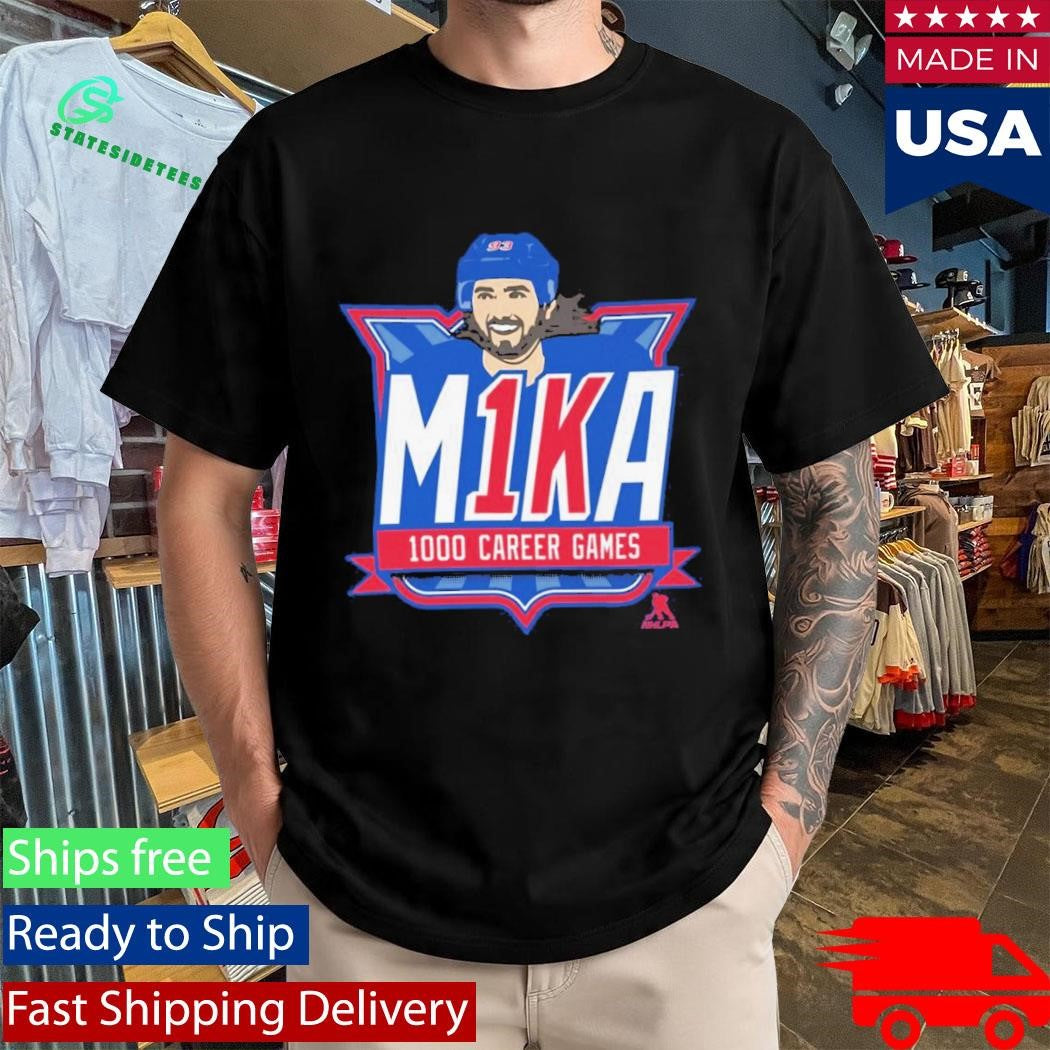 Official M1KA Mika Zibanejad 1000 Career Games Shirt
