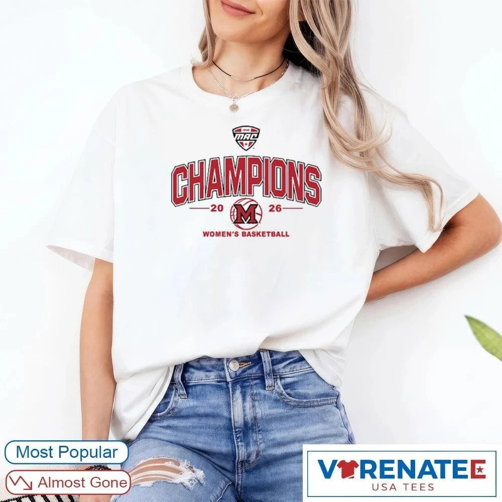Official MAC 2026 Women’s Basketball Champions Miami RedHawks Hot New T-Shirt