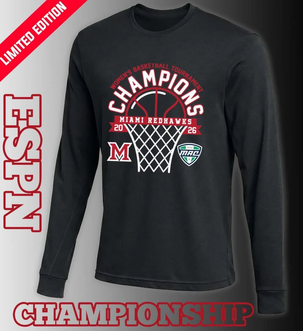 Official MAC Women’s Basketball Tournament Champions 2026 Miami Redhawks T-Shirt