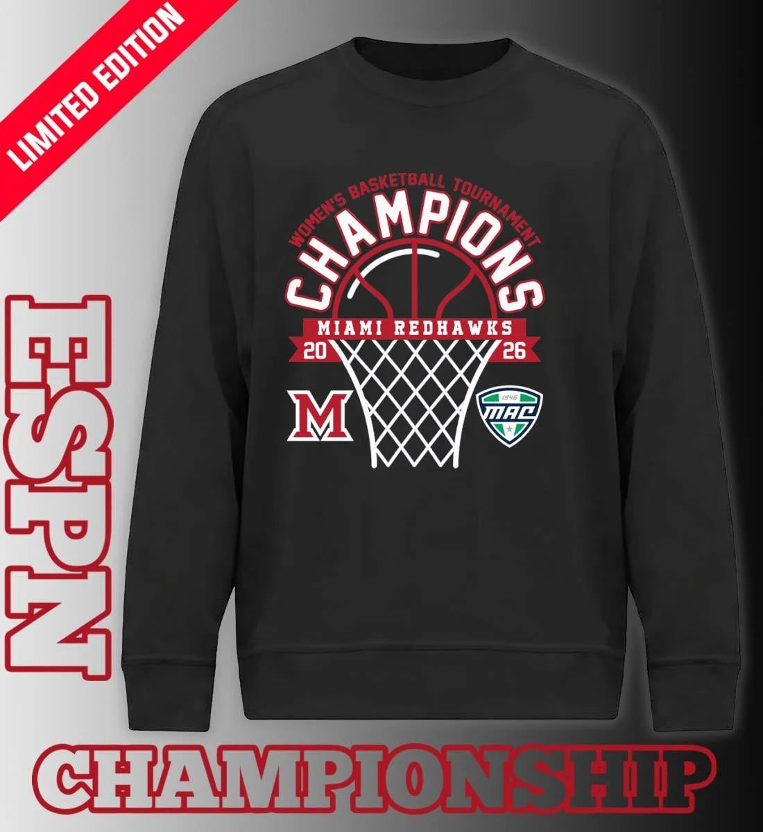 Official MAC Women’s Basketball Tournament Champions 2026 Miami Redhawks T-Shirt