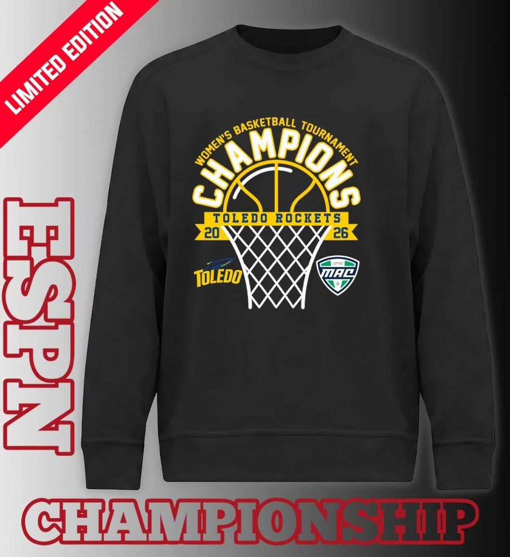 Official MAC Women’s Basketball Tournament Champions 2026 Toledo Rockets T-Shirt