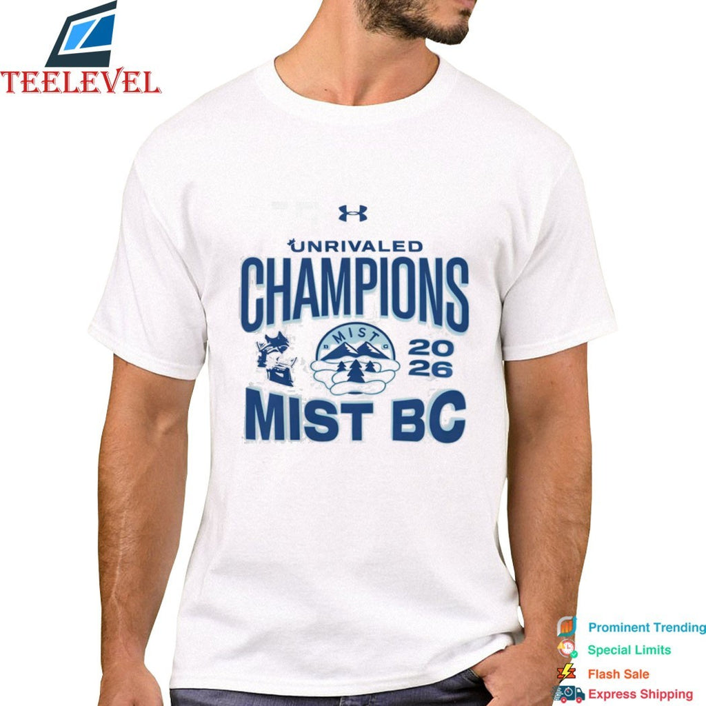 Official MIST BC Women’s Basketball 2026 Unrivaled Champions Under Armor T-shirts
