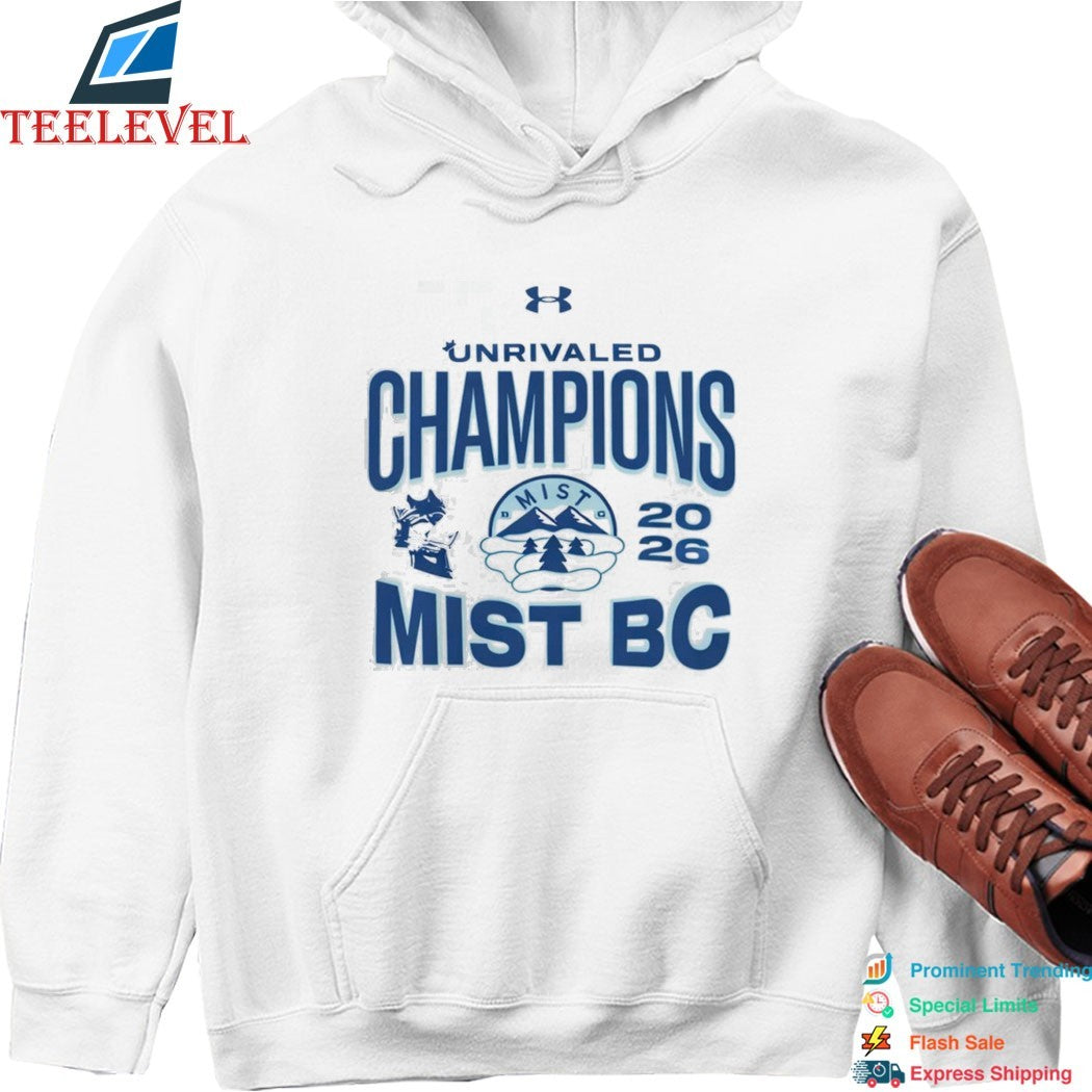 Official MIST BC Women’s Basketball 2026 Unrivaled Champions Under Armor T-shirts