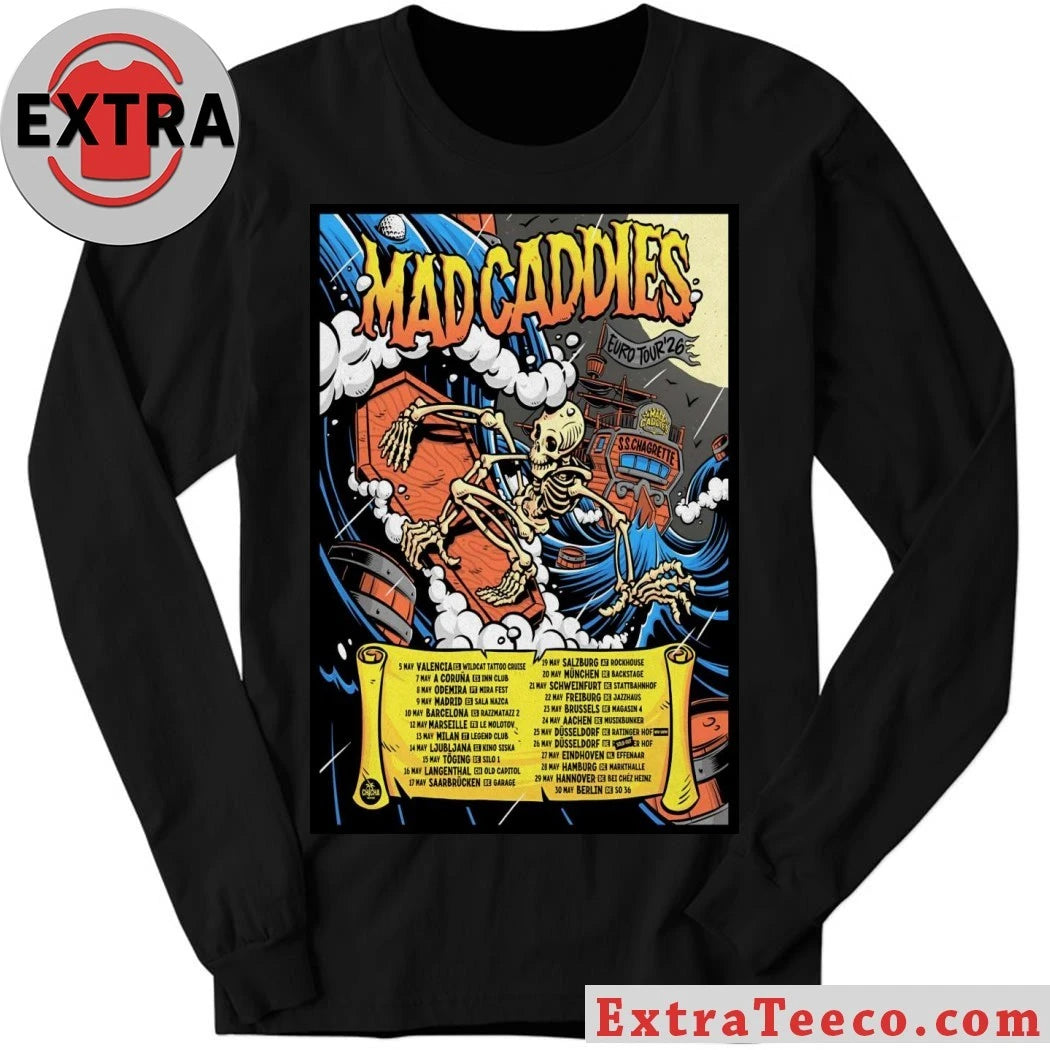 Official Mad Caddies European 2026 Tour Poster Shirt