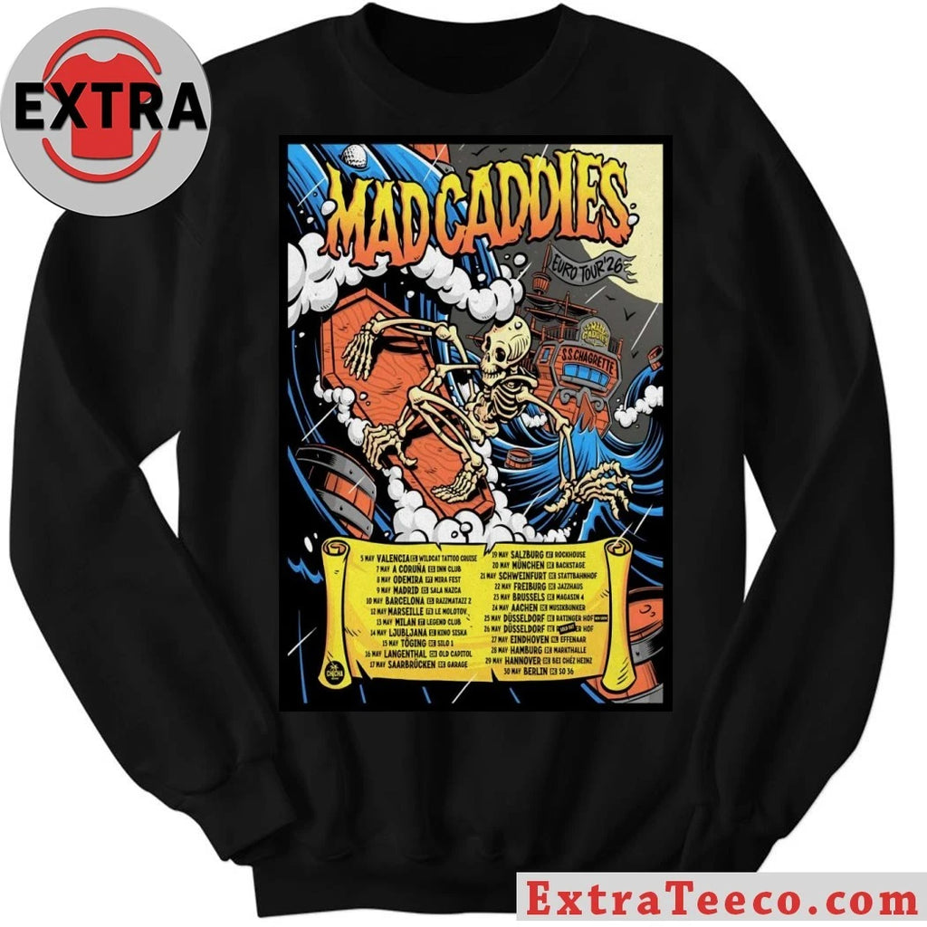 Official Mad Caddies European 2026 Tour Poster Shirt