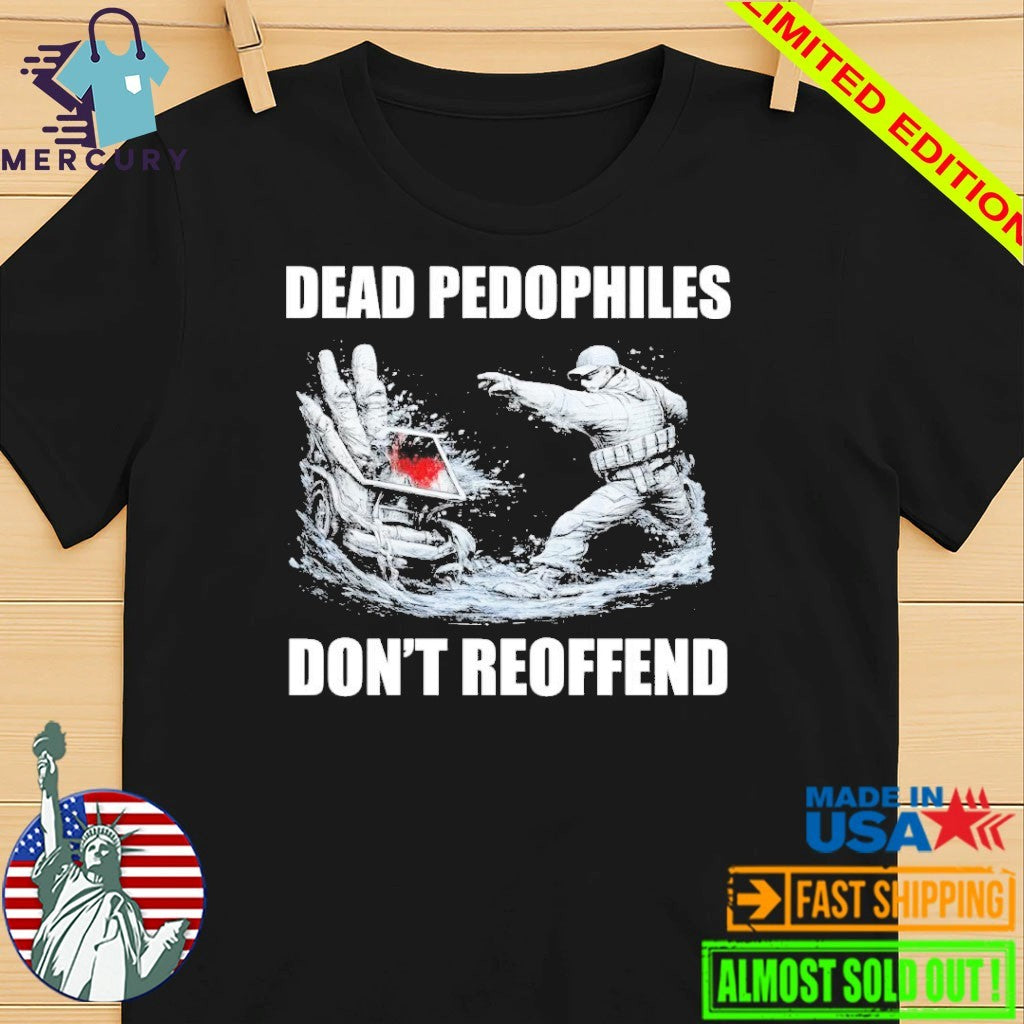 MagaMeg wearing Dead Pedophiles Don’t Reoffend Shirt