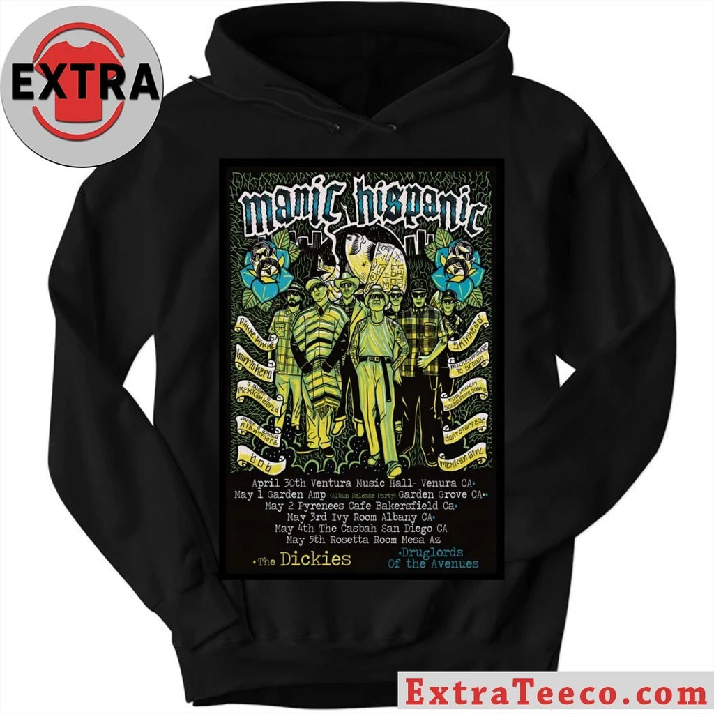 Official Manic Hispanic American Tour 26 Poster Shirt