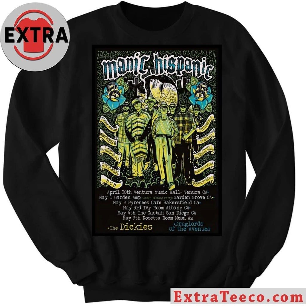Official Manic Hispanic American Tour 26 Poster Shirt