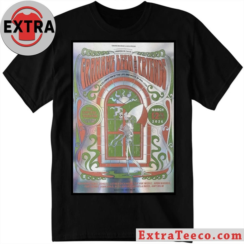 Official Mar 12 2026 Poster New York Grahame Lesh AND Friends T-Shirt