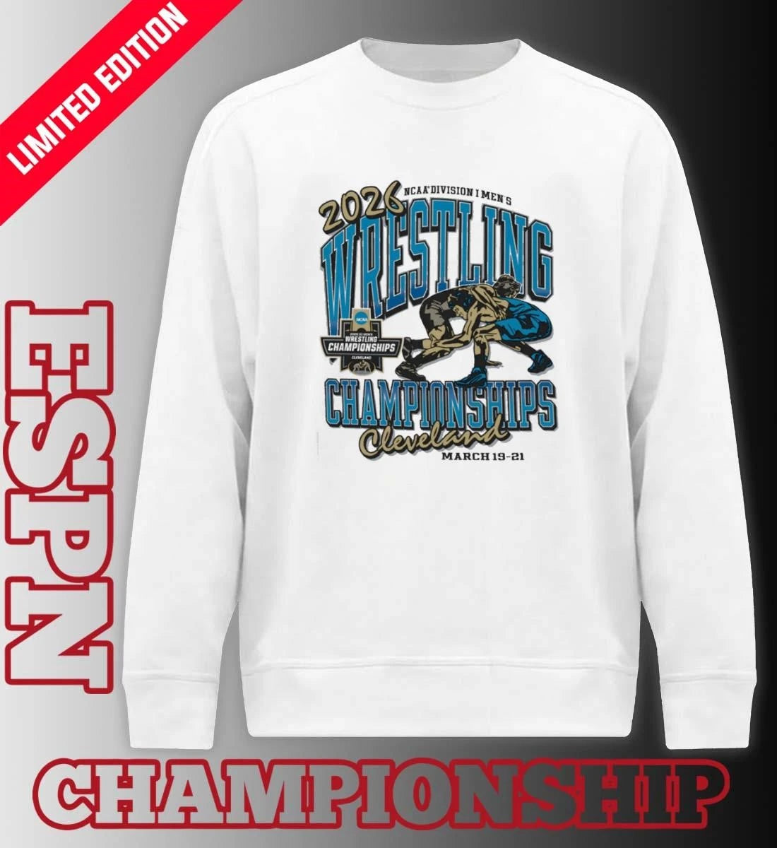 Official March 19-21 2026 NCAA Division I Wrestling Championships Shirt