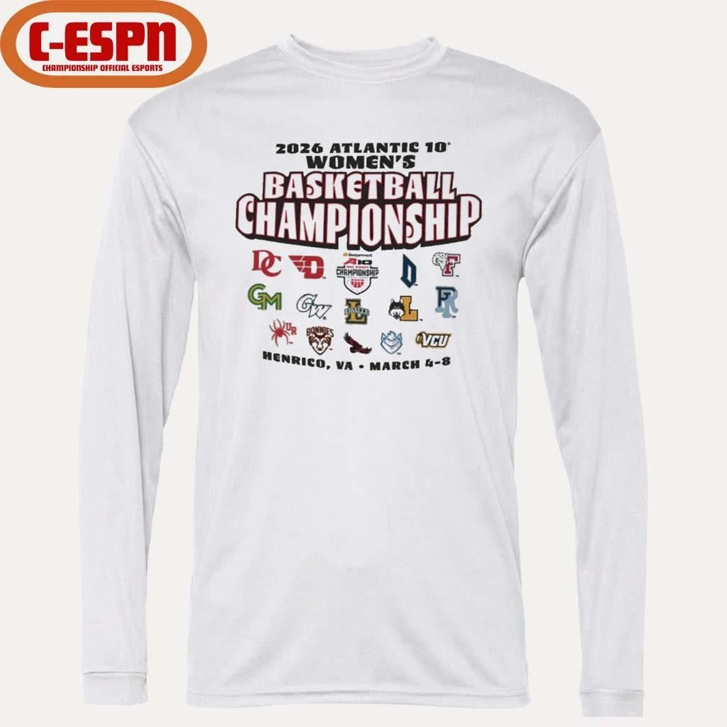 Official March 4-8 2026 A-10 Women’s Basketball Championship T-Shirt