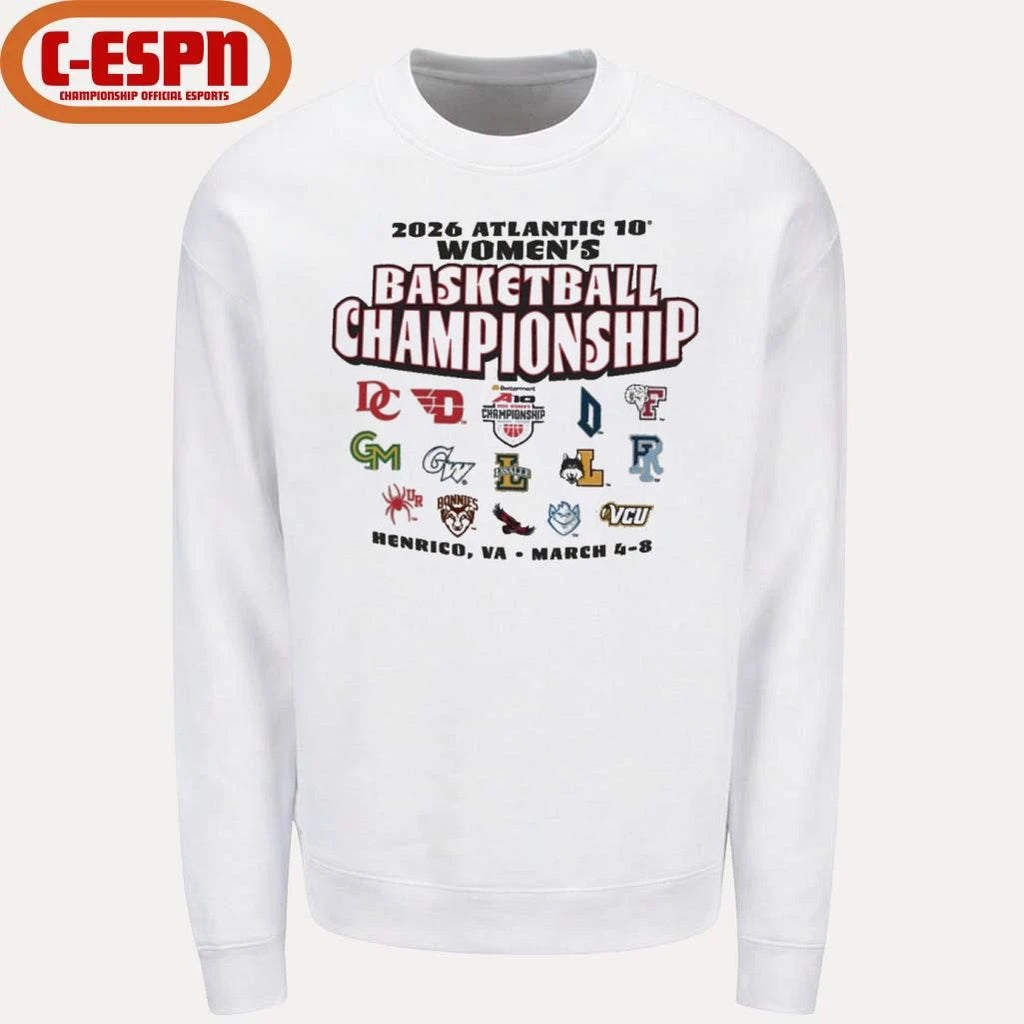 Official March 4-8 2026 A-10 Women’s Basketball Championship T-Shirt