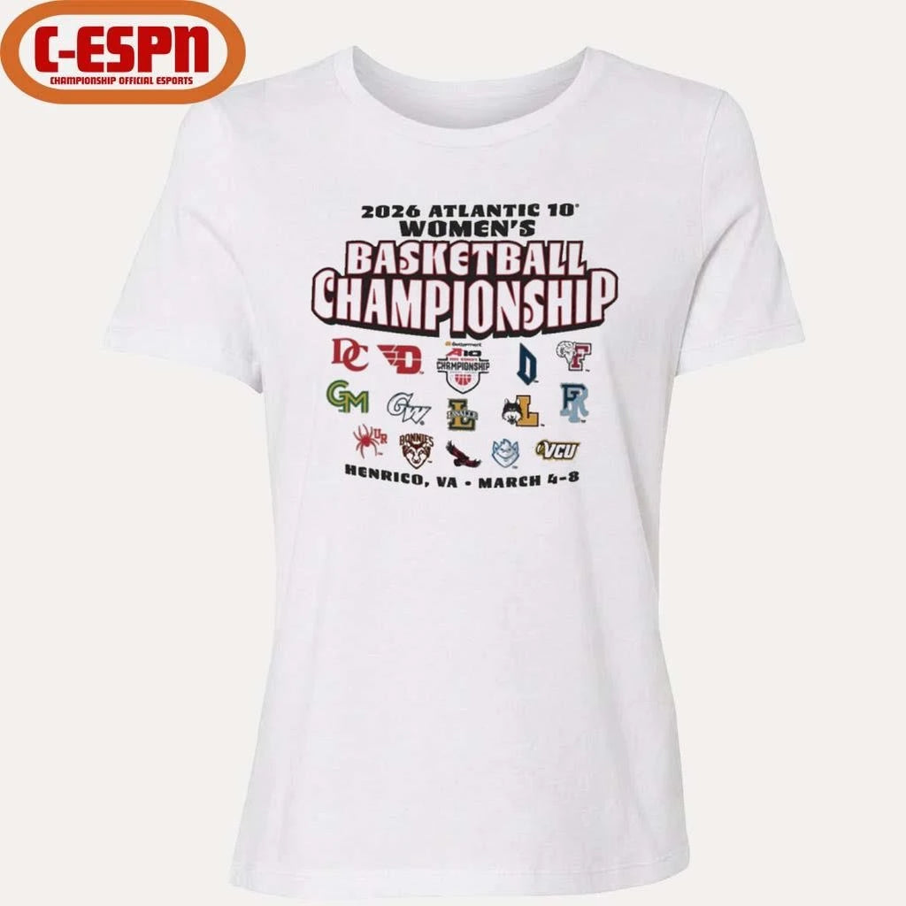 Official March 4-8 2026 A-10 Women’s Basketball Championship T-Shirt