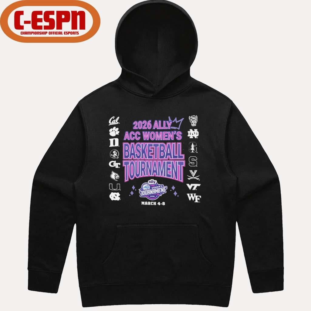 Official March 4-8 2026 Ally ACC Women’s Basketball Championship T-Shirt