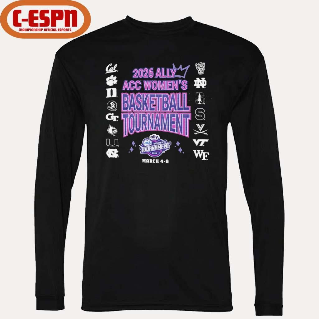Official March 4-8 2026 Ally ACC Women’s Basketball Championship T-Shirt