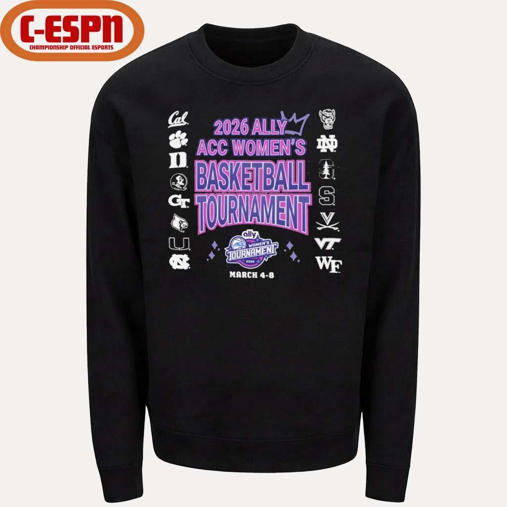 Official March 4-8 2026 Ally ACC Women’s Basketball Championship T-Shirt