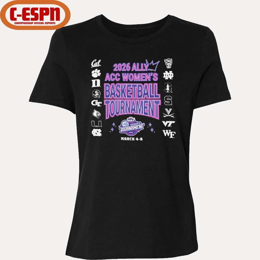 Official March 4-8 2026 Ally ACC Women’s Basketball Championship T-Shirt