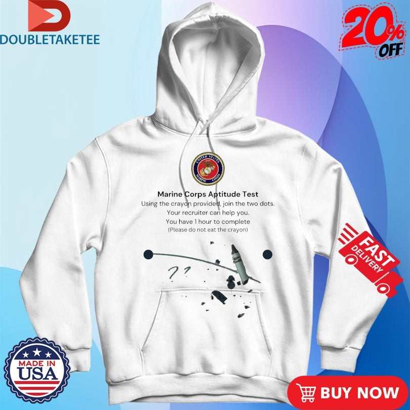Official Marine Corps US Aptitude Test Using The Crayon Provided Join The Two Dots Your Recruiter Can Help You You Have 1 Hour To Complete Please Do Not Eat The Crayon Shirts