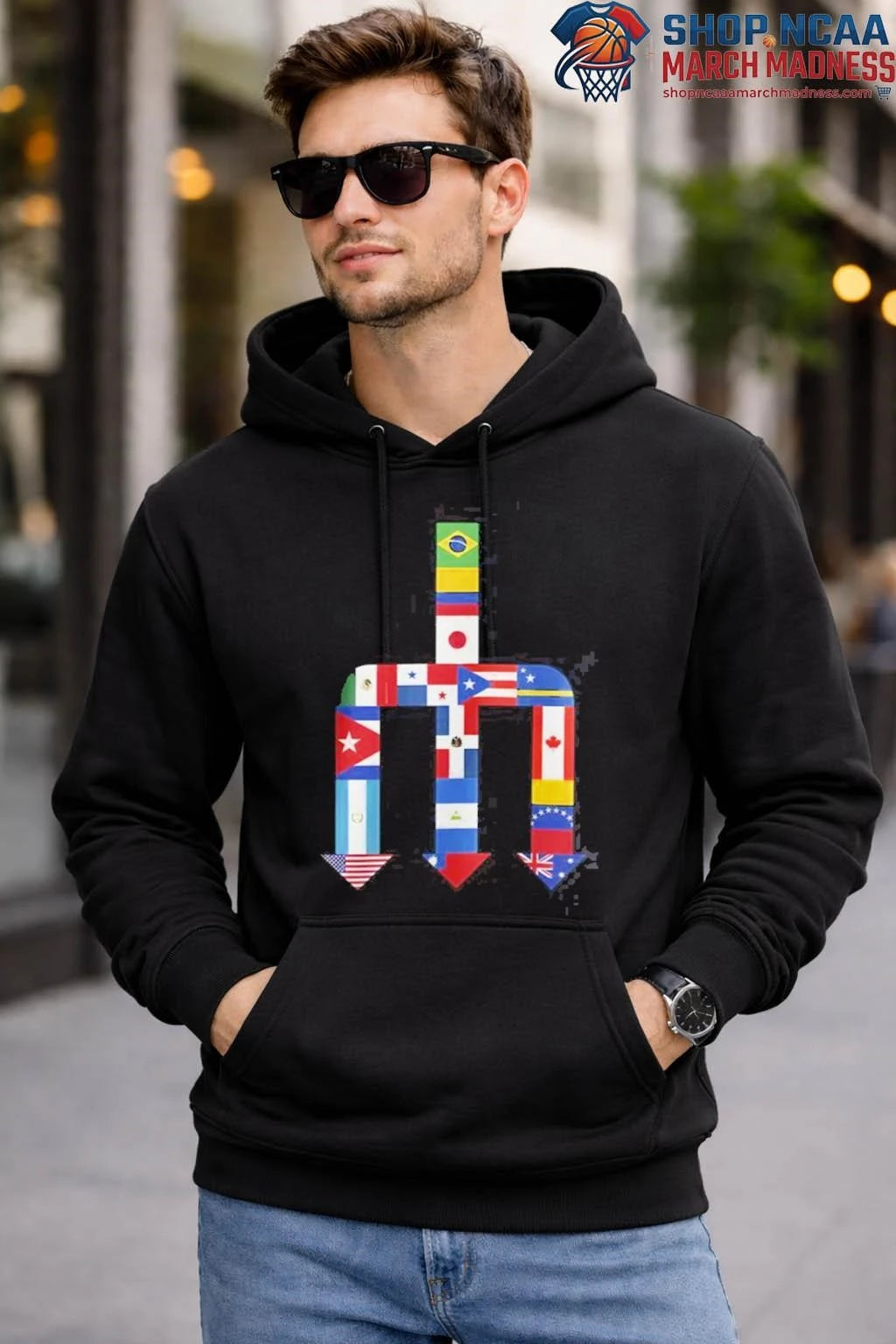 Official Mariners The Global Trident Of Flags T-Shirt