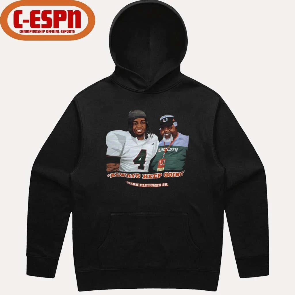 Official Mark Fletcher Sr Always Keep Going T-Shirt