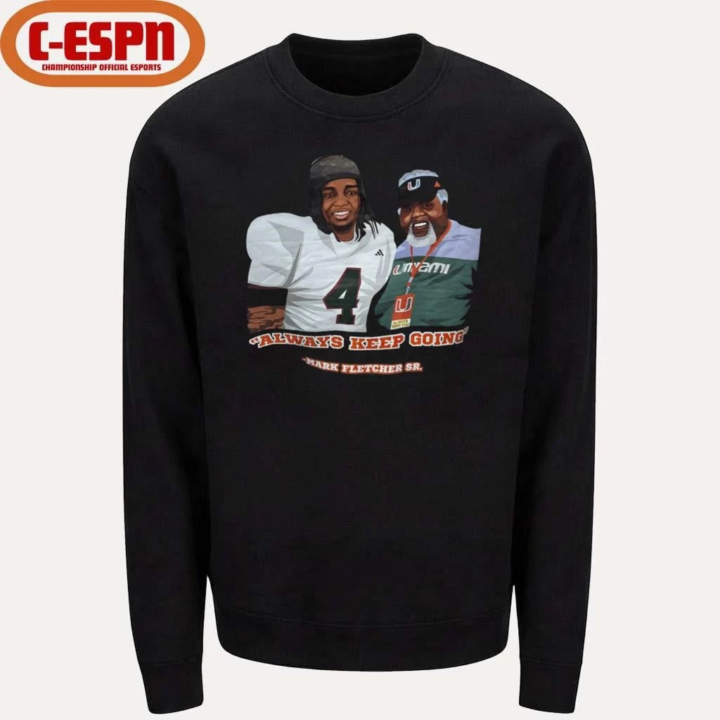 Official Mark Fletcher Sr Always Keep Going T-Shirt