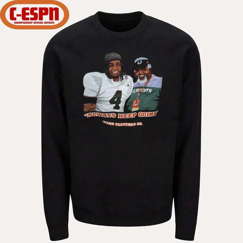 Official Mark Fletcher Sr Always Keep Going T-Shirt