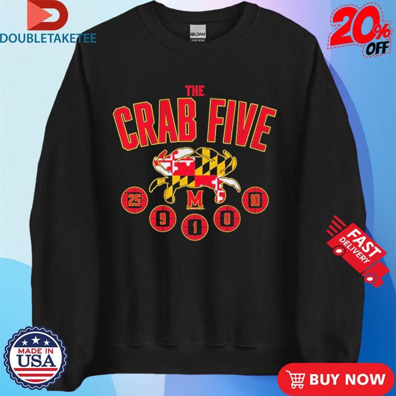 Official Maryland Terrapins Basketball The Crab Five Crab Flag Shirts