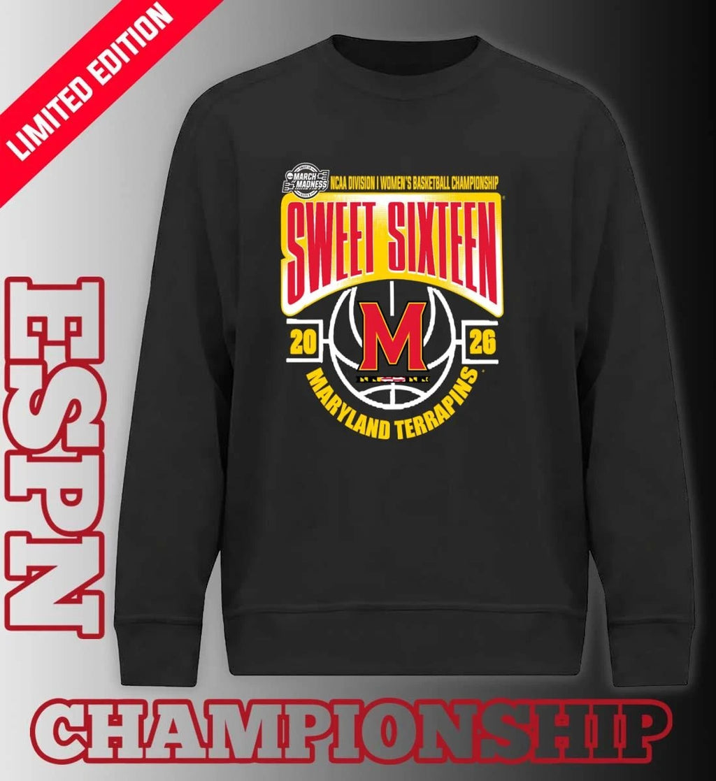 Official Maryland Terrapins Sweet 16 NCAA DI Women’s Basketball Tournament March Madness 2026 T-Shirt
