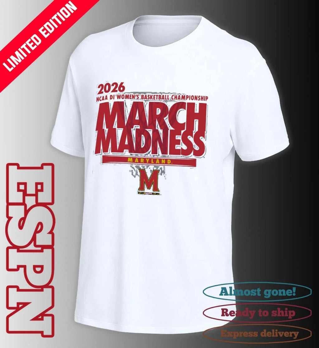 Official Maryland Women’s Basketball Single Team 2026 NCAA March Madness Shirt