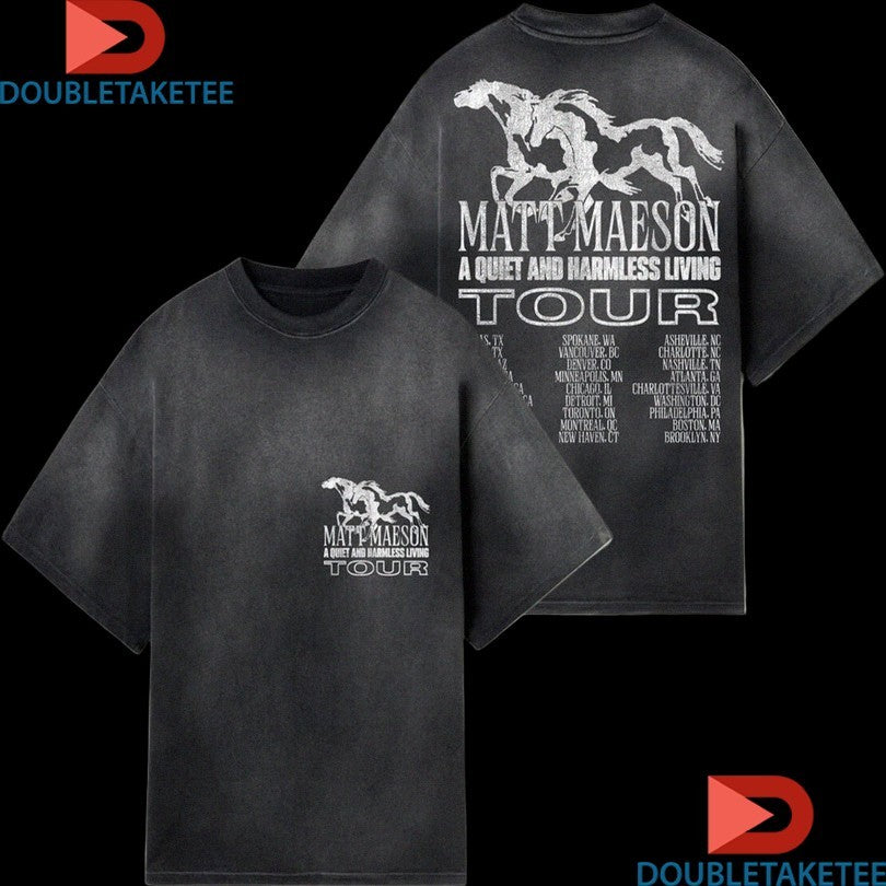 Official Matt Maeson A Quiet And Harmless Living Us Tour 2025 Horse Shirts