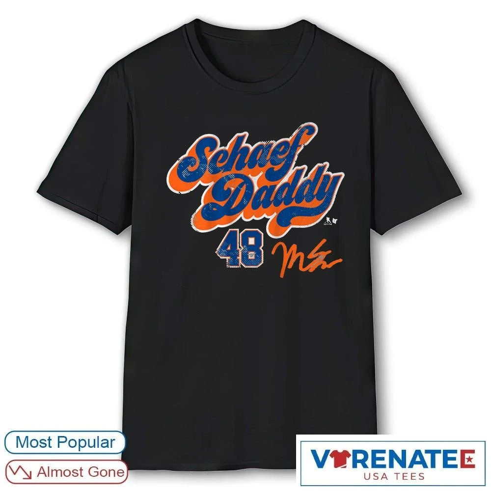 Official Matthew Schaefer Schaef Daddy New York Islanders Hockey Signature T-Shirt