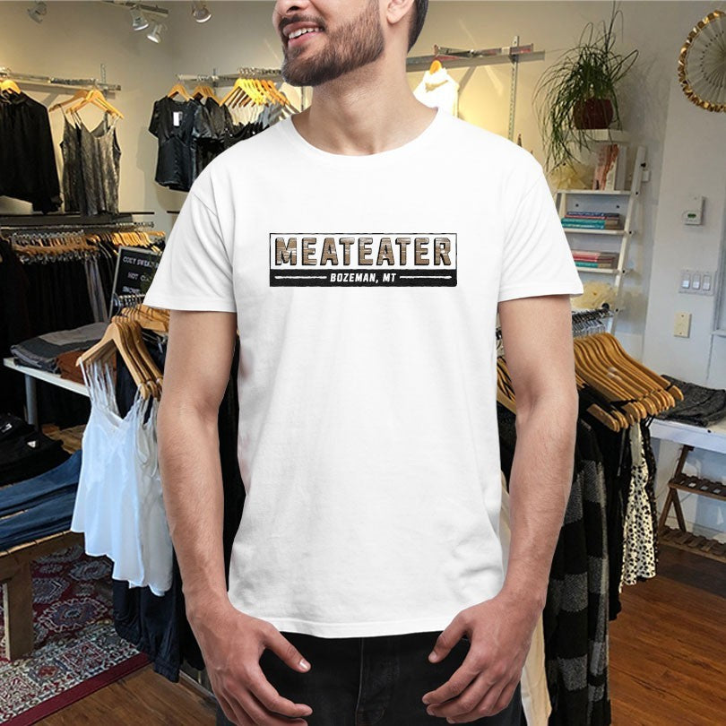Official MeatEater Bozeman MT Wooden Box Shirts
