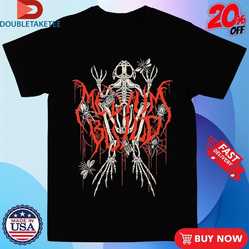 Official Medium Build Metal Skeleton Spider Shirts