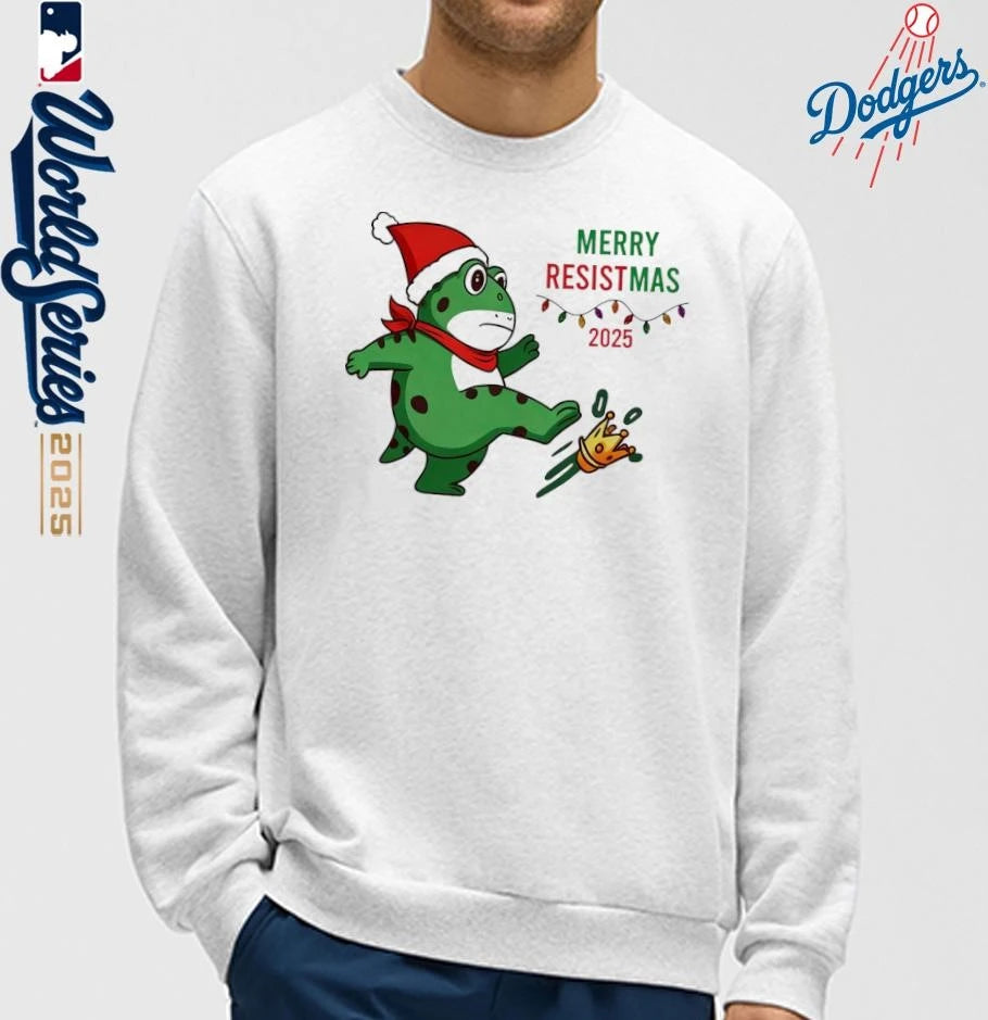 Official Merry Resistmas Portland Frog No King T-Shirt