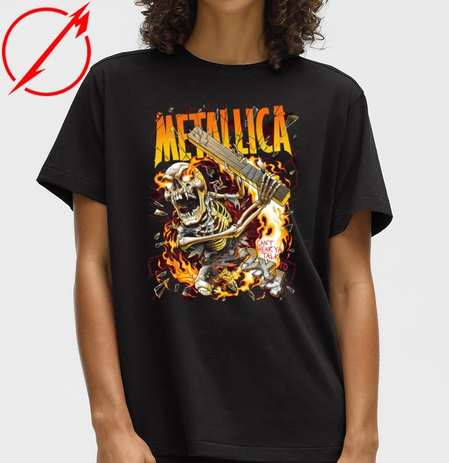 Official Metallica I Can’t Hear Ya Talk To 2X4 The Load Poster Series Andrew Cremeans T-Shirt